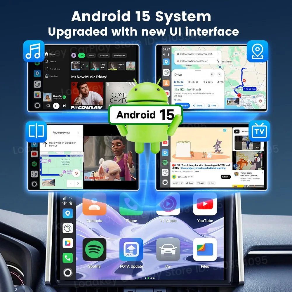 Carlinkit Android 15 AI Box Ultra 8+128G Wireless Carplay Car Streaming Box Android Auto Wireless Adapter Qualcomm SM6350 Support Youtube/Netflix - Image 3