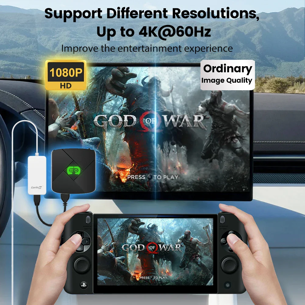Carlinkit New Smart USB HDMI Adapter-Car 4K HD Output Video Dongle Support TV Streaming Stick Entertainment Watch Movies, Shows, and Live TV in 1080p, 60pfs, Game Consoles, Laptops - Image 3