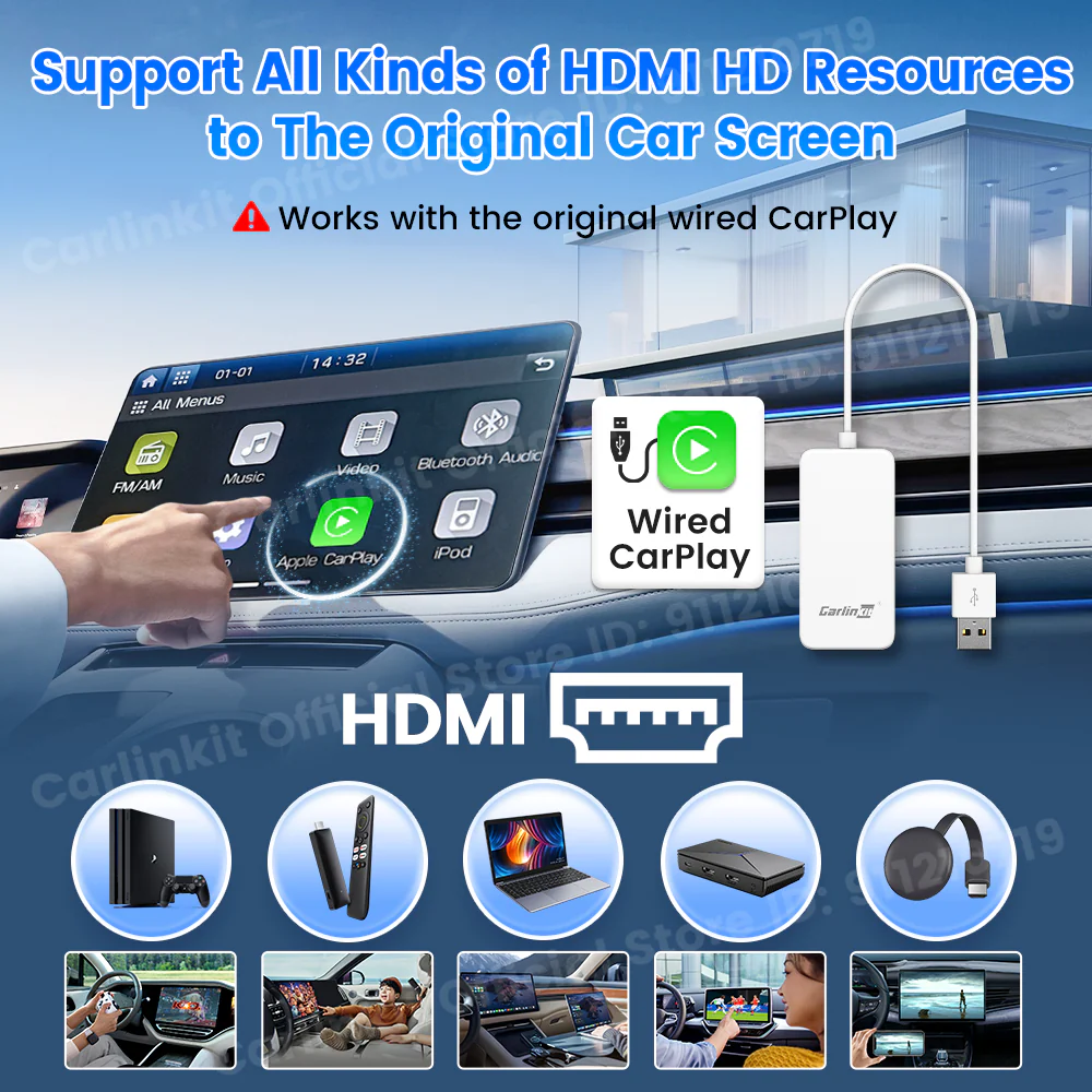 Carlinkit New Smart USB HDMI Adapter-Car 4K HD Output Video Dongle Support TV Streaming Stick Entertainment Watch Movies, Shows, and Live TV in 1080p, 60pfs, Game Consoles, Laptops - Image 9