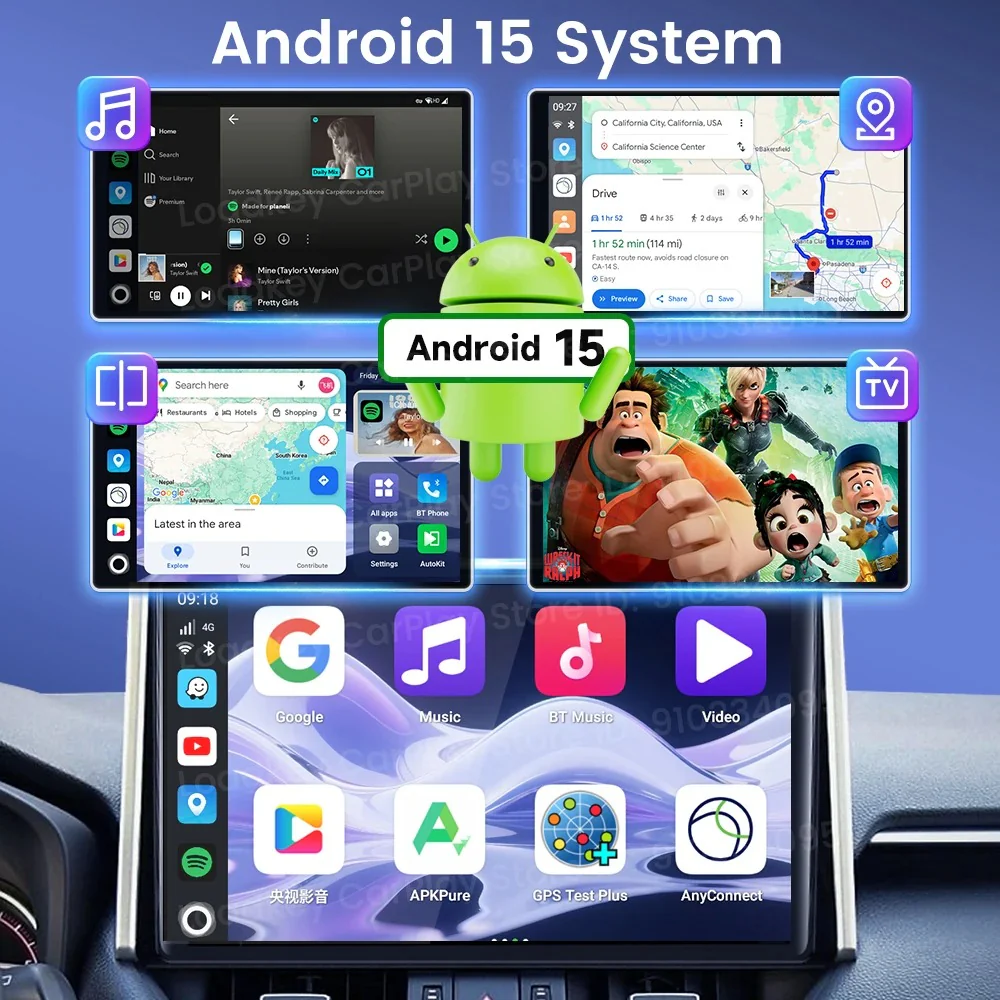 Carlinkit Ultra 2 Android 15 CarPlay Ai Box Wireless Android Auto Video Adapter Support Youtube Netflix TF SIM Card 128GB WiFi 6 - Image 5