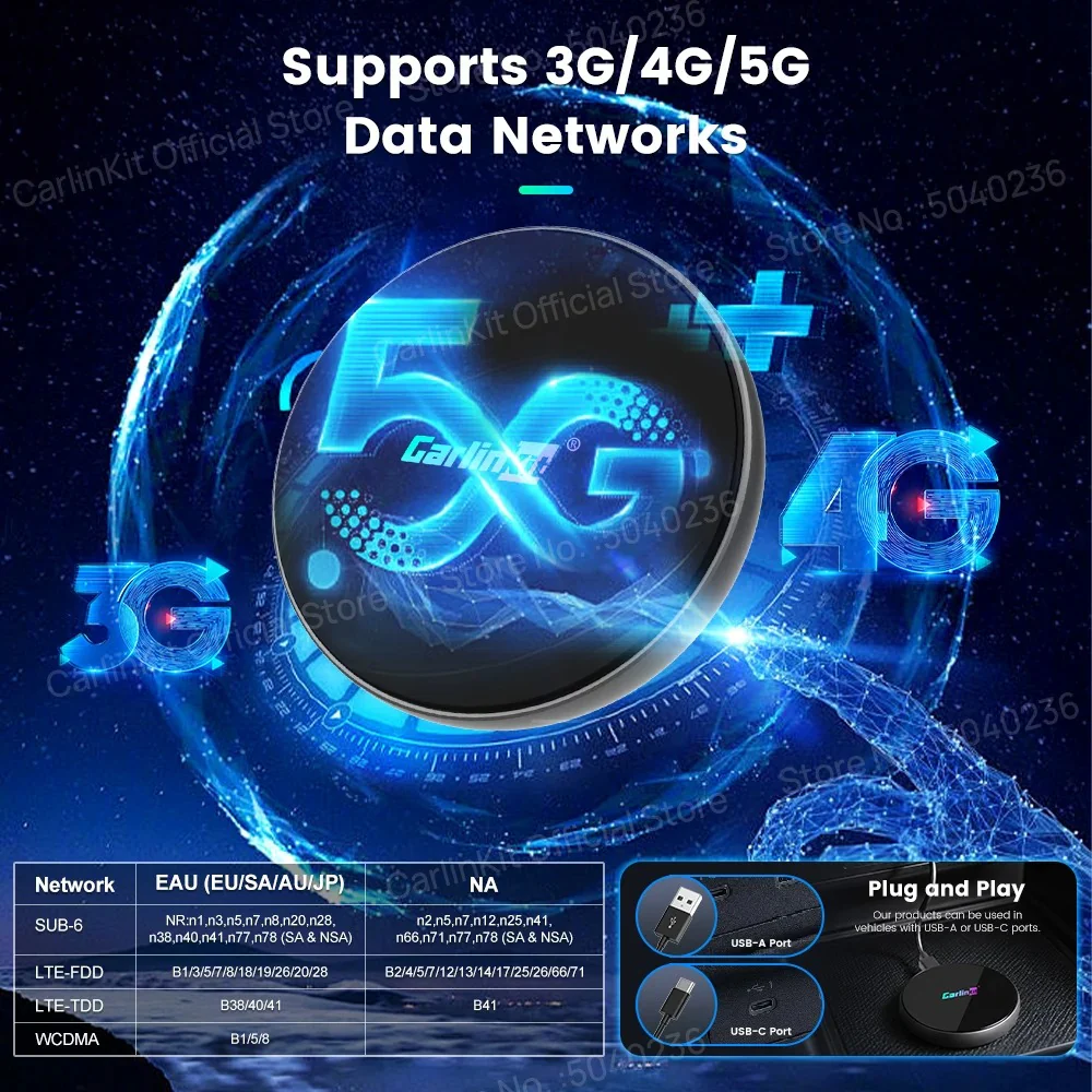 CarlinKit Ultra 4 Android 15 TV Box Wireless Android Auto CarPlay Ai Box For YouTube Play Store Support 5G/4G LTE SIM 512GB SD Card - Image 5